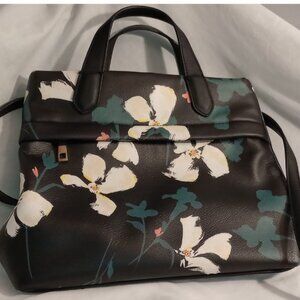 A New Day Purse Floral Vegan Leather Converts to Handbag, Crossbody or Backpack